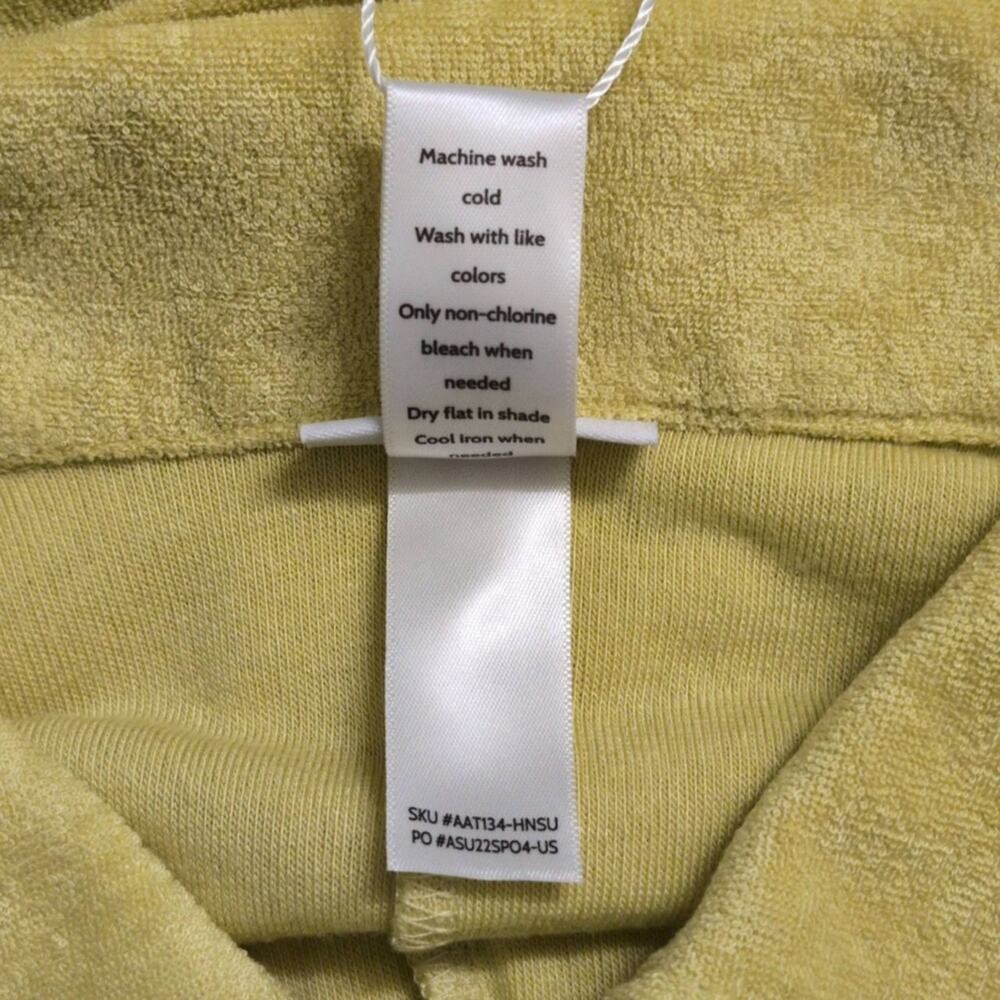 NWT Andie Cropped Button Up Honeysuckle Yellow Terry Resort Beach Shirt M - Picture 5 of 8